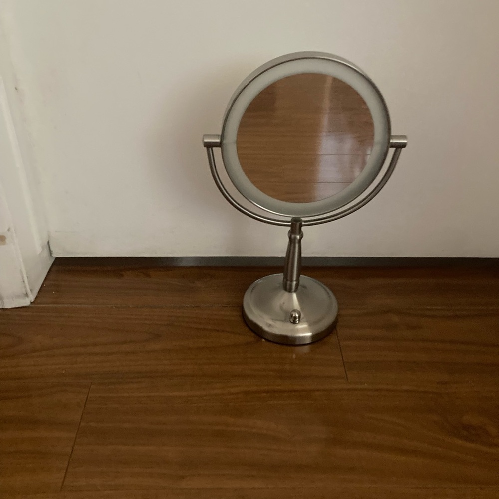 Silver Tabletop Vanity Mirror